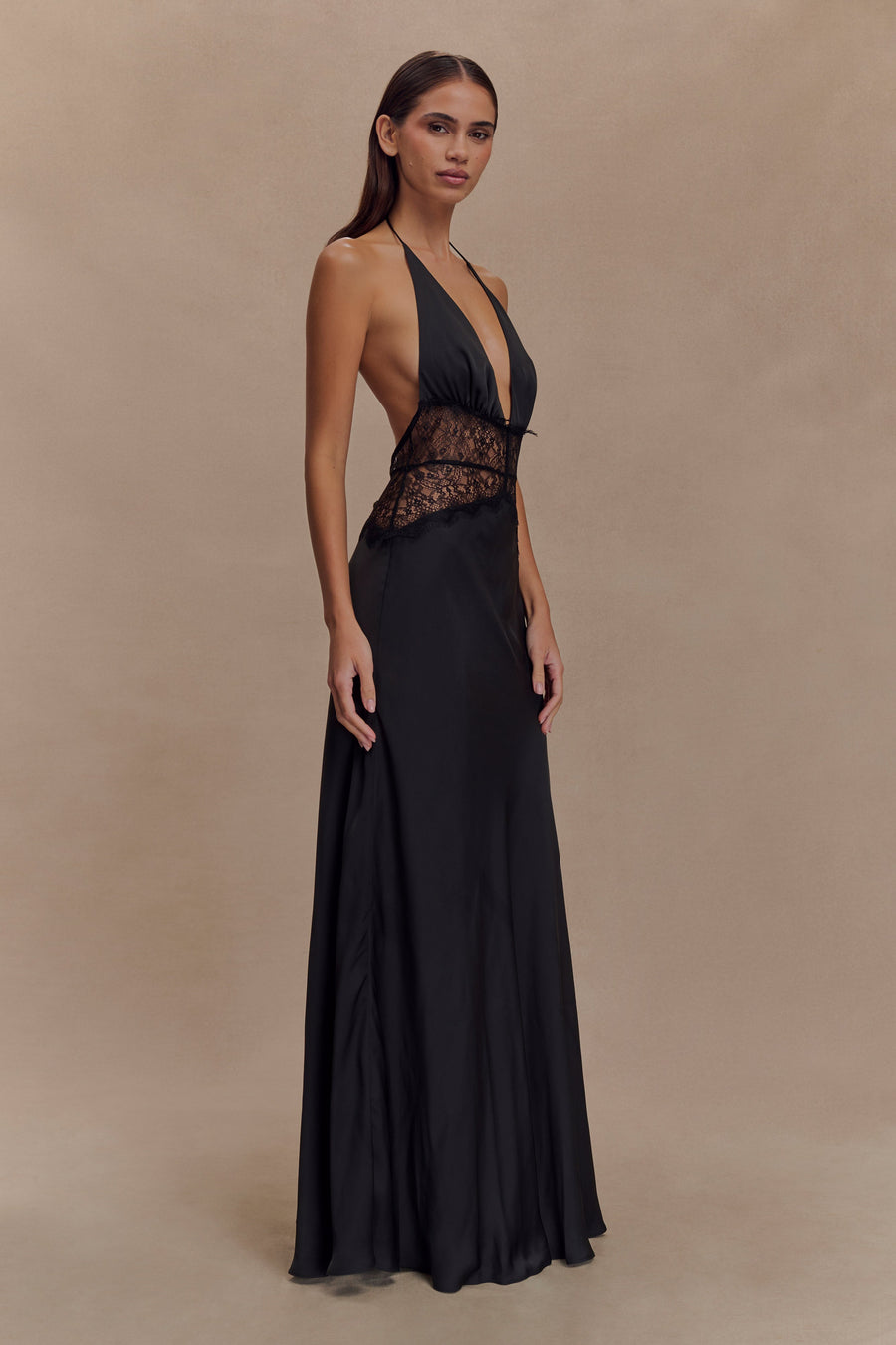 Velina Lace Satin Gown
