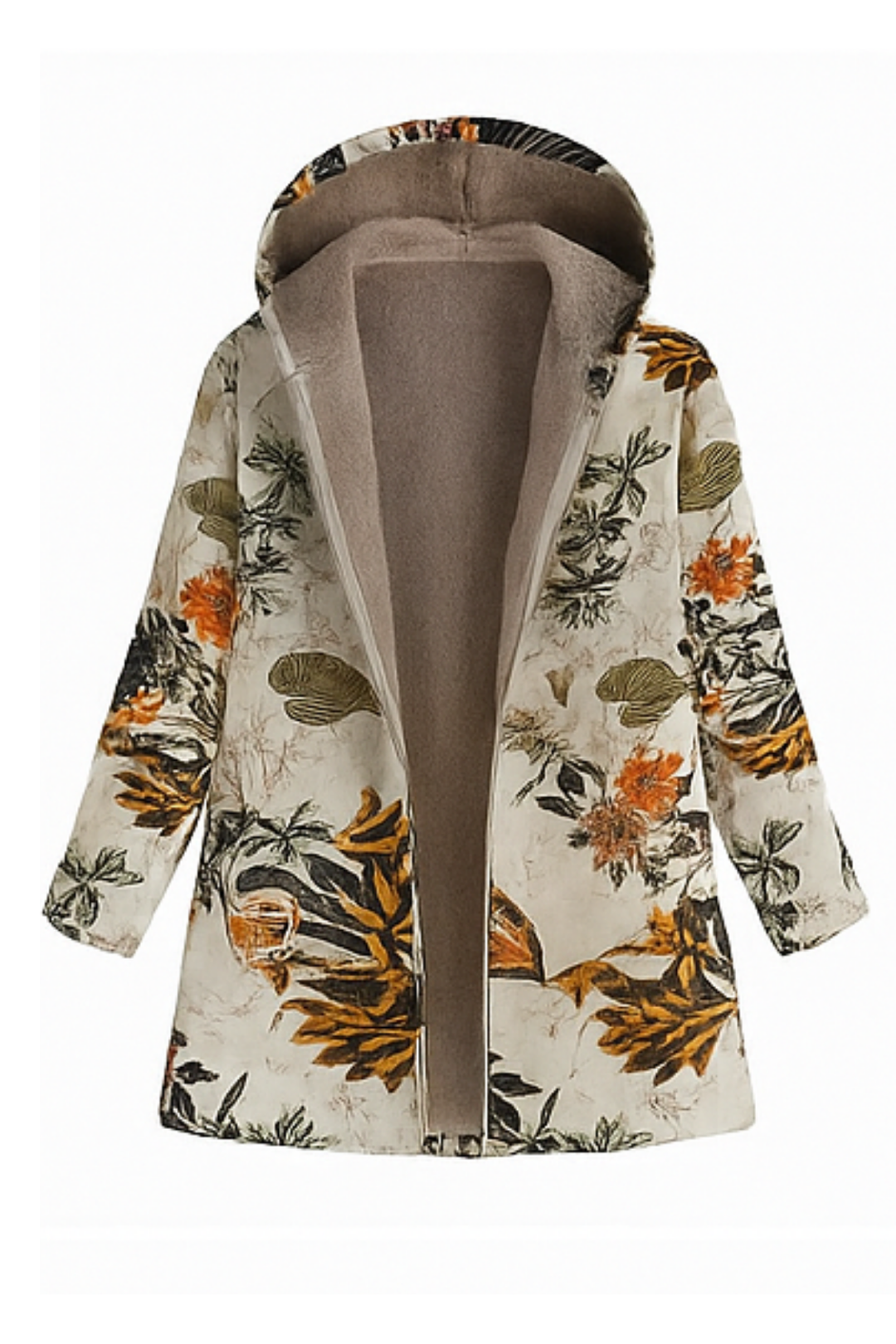 Lamelia Jacke mit Fleecefutter - Beige