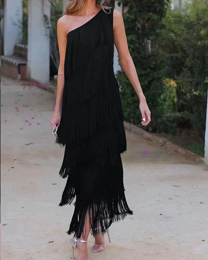 Lauren | Elegantes und Raffiniertes Kleid mit Fransen