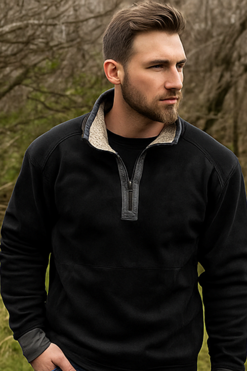 Piolo Fleece-Hemd - Schwarz