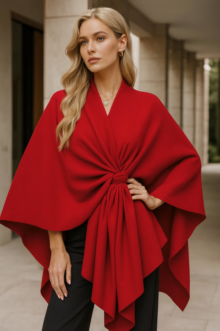 Yvonne | Eleganter Draped-Poncho