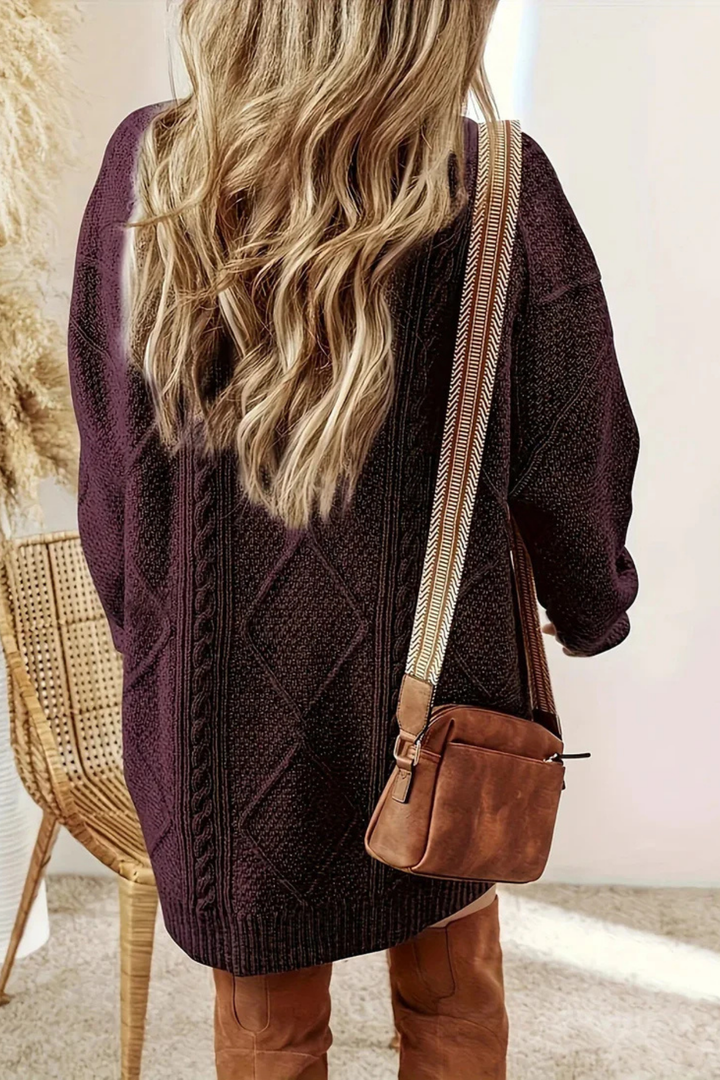 Juna | Strickkleid mit Zopfmuster