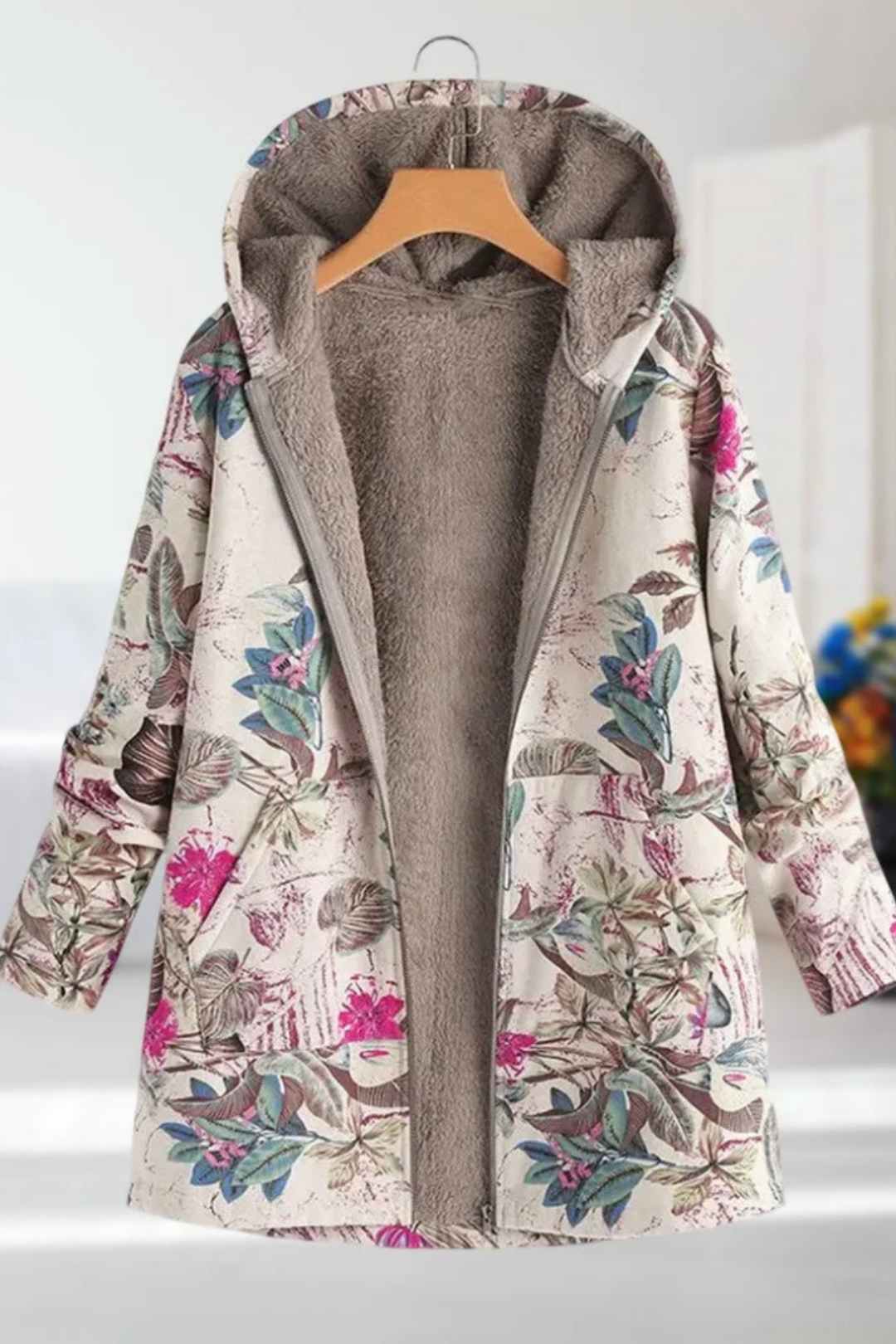 Lamelia Jacke mit Fleecefutter - Rosa