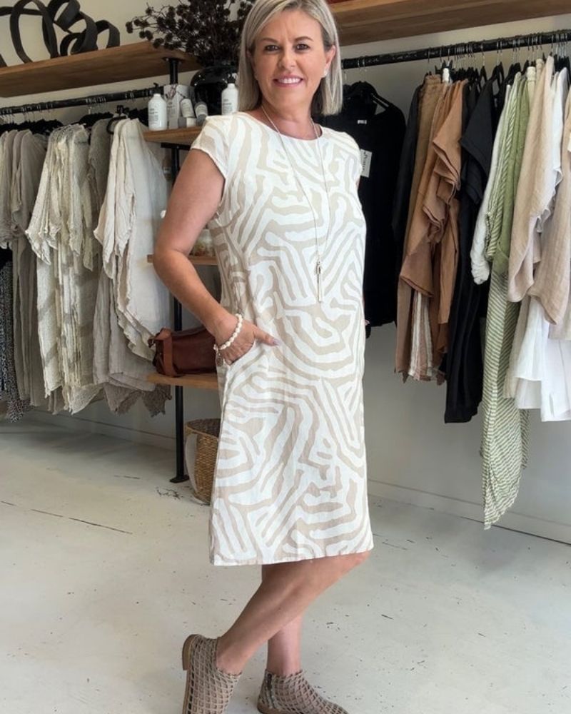 Serin | Elegantes bedrucktes Kleid