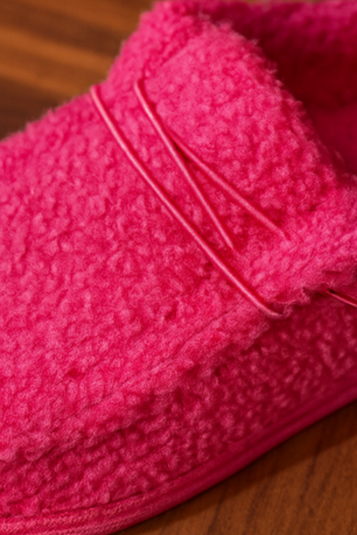 Winnie Warme Teddy Slippers - Rosa