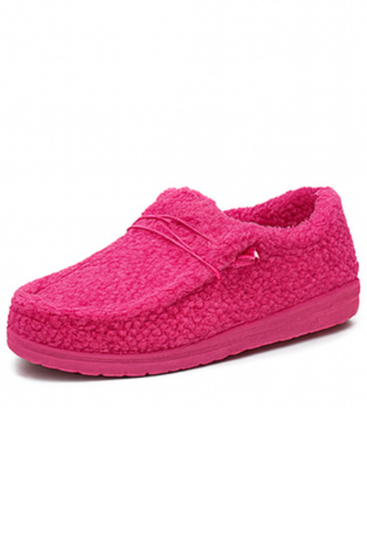 Winnie Warme Teddy Slippers - Rosa