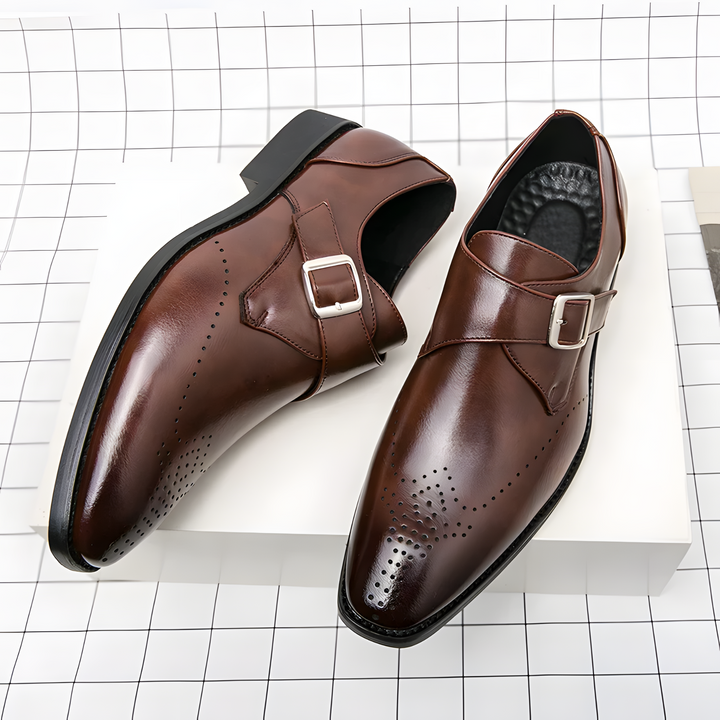 Odrin Elegante Monk-Strap Schuhe - Braun