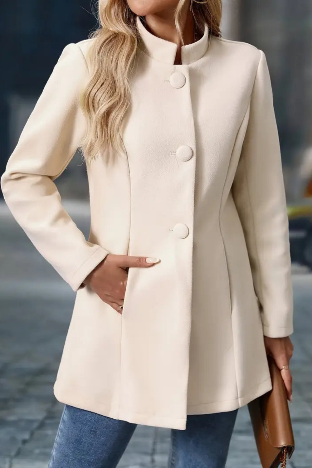 Claire Elegante Jacke | Beige