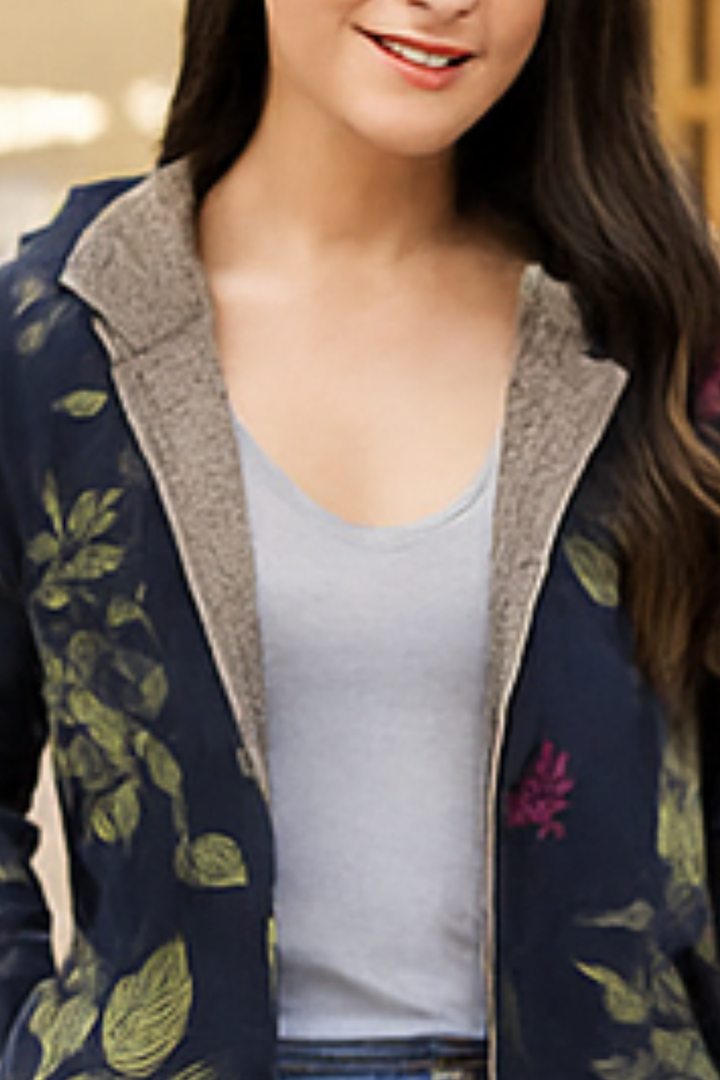 Lamelia Jacke mit Fleecefutter - Dunkelblau