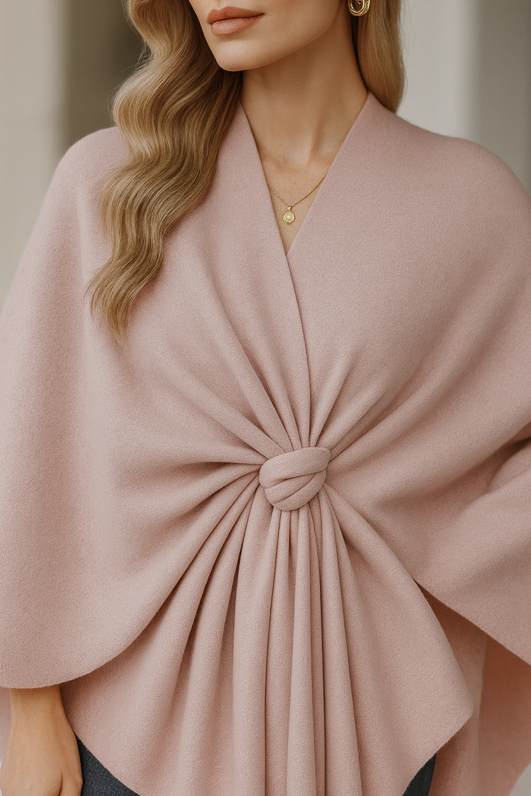 Yvonne | Eleganter Draped-Poncho