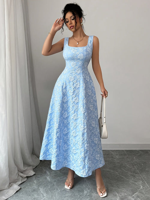 Elowen Bloom Square-Neck Dress