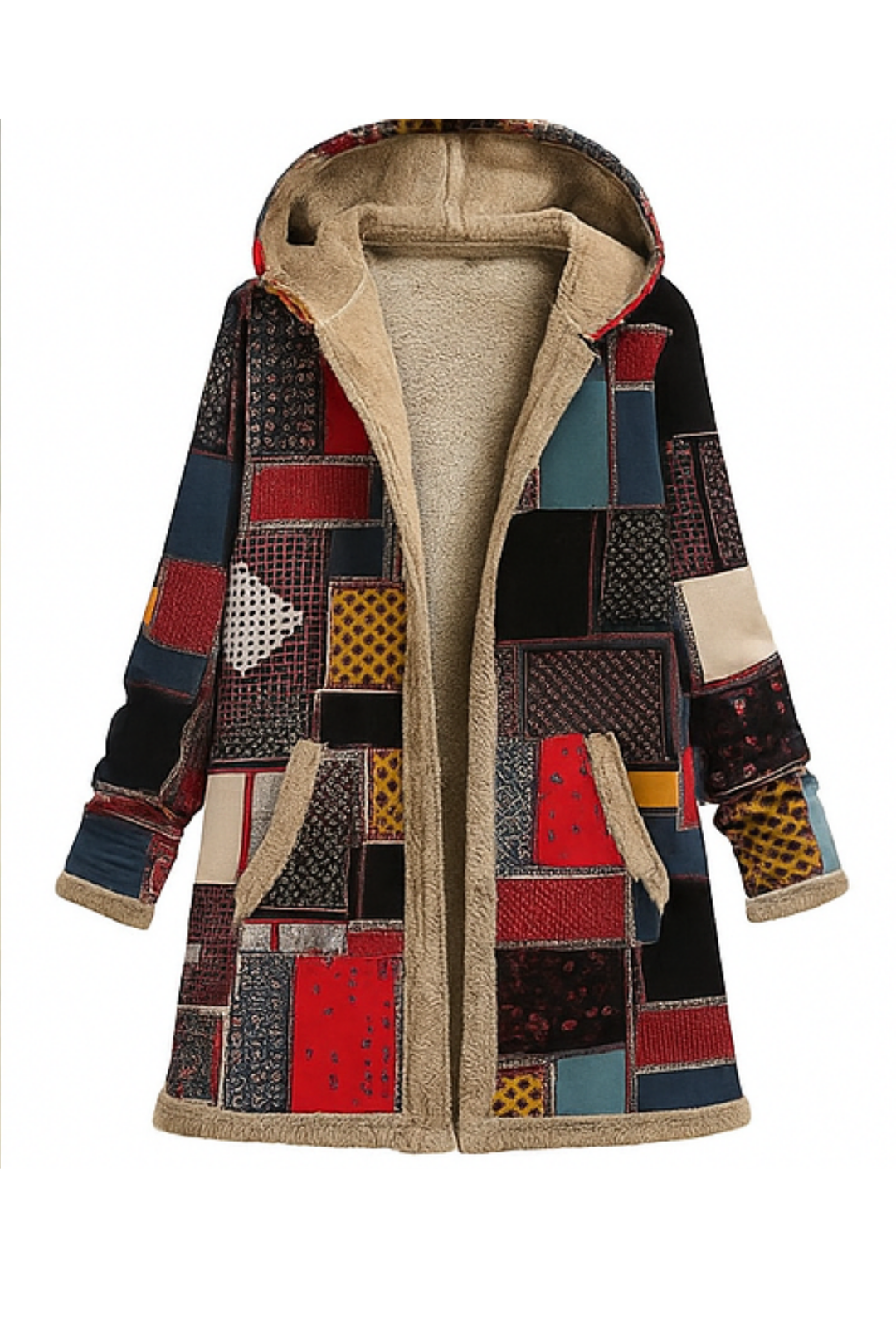 Lamelia Jacke mit Fleecefutter - Rot