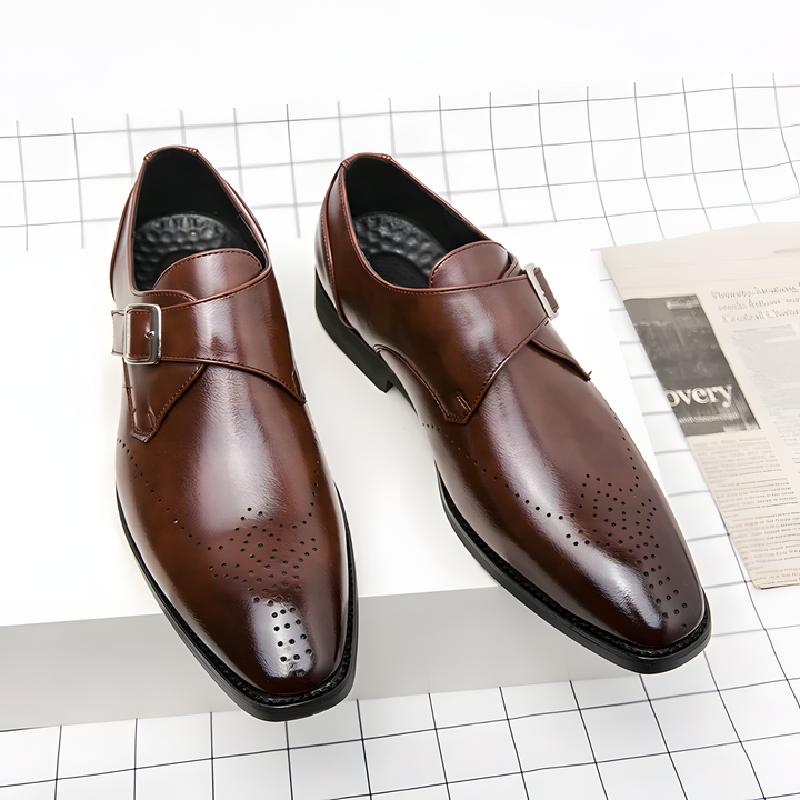 Odrin Elegante Monk-Strap Schuhe - Braun