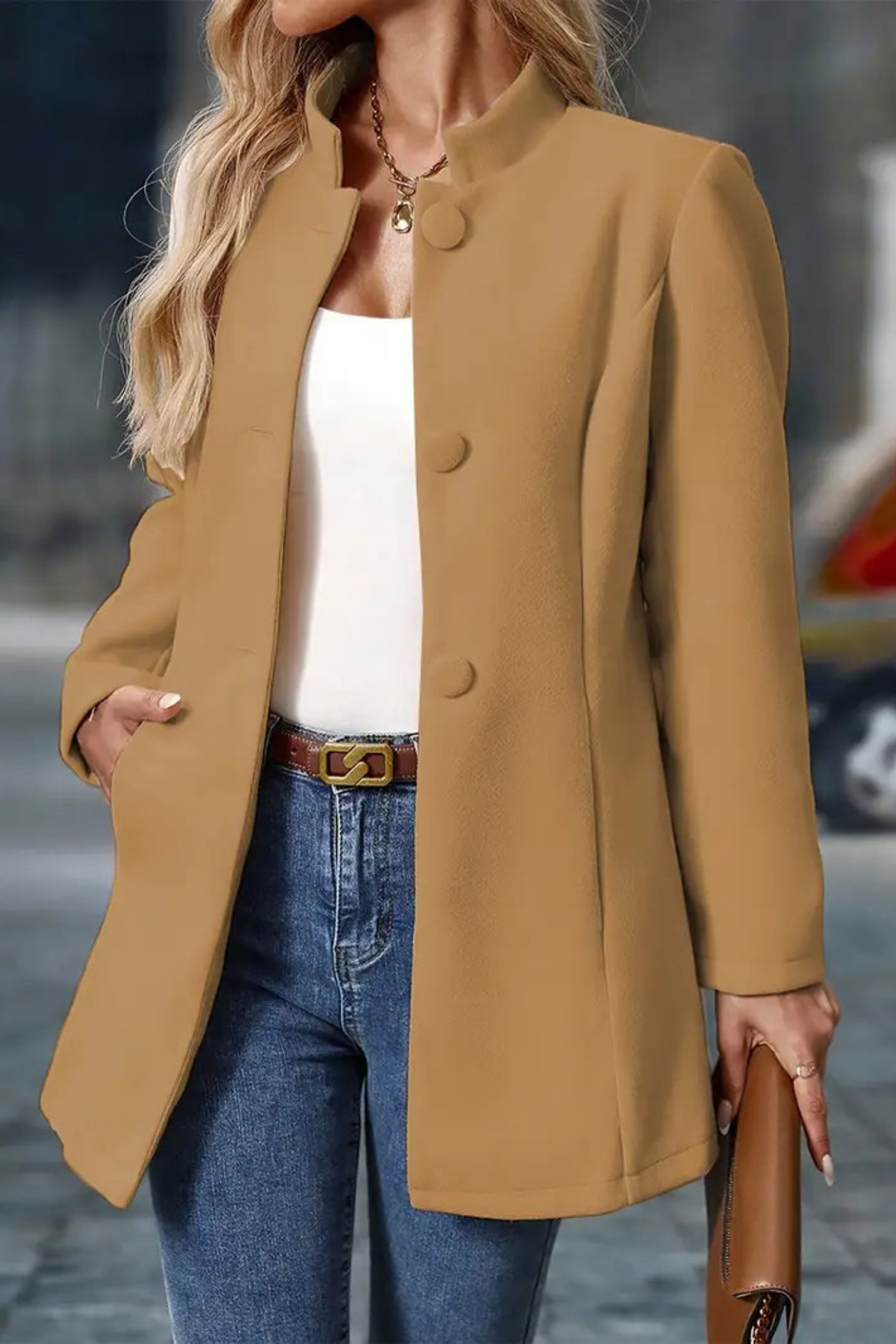 Claire Elegante Jacke - Braun