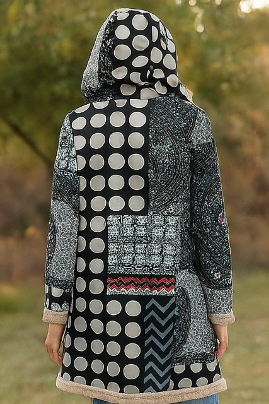 Lamelia Jacke mit Fleecefutter - Schwarz