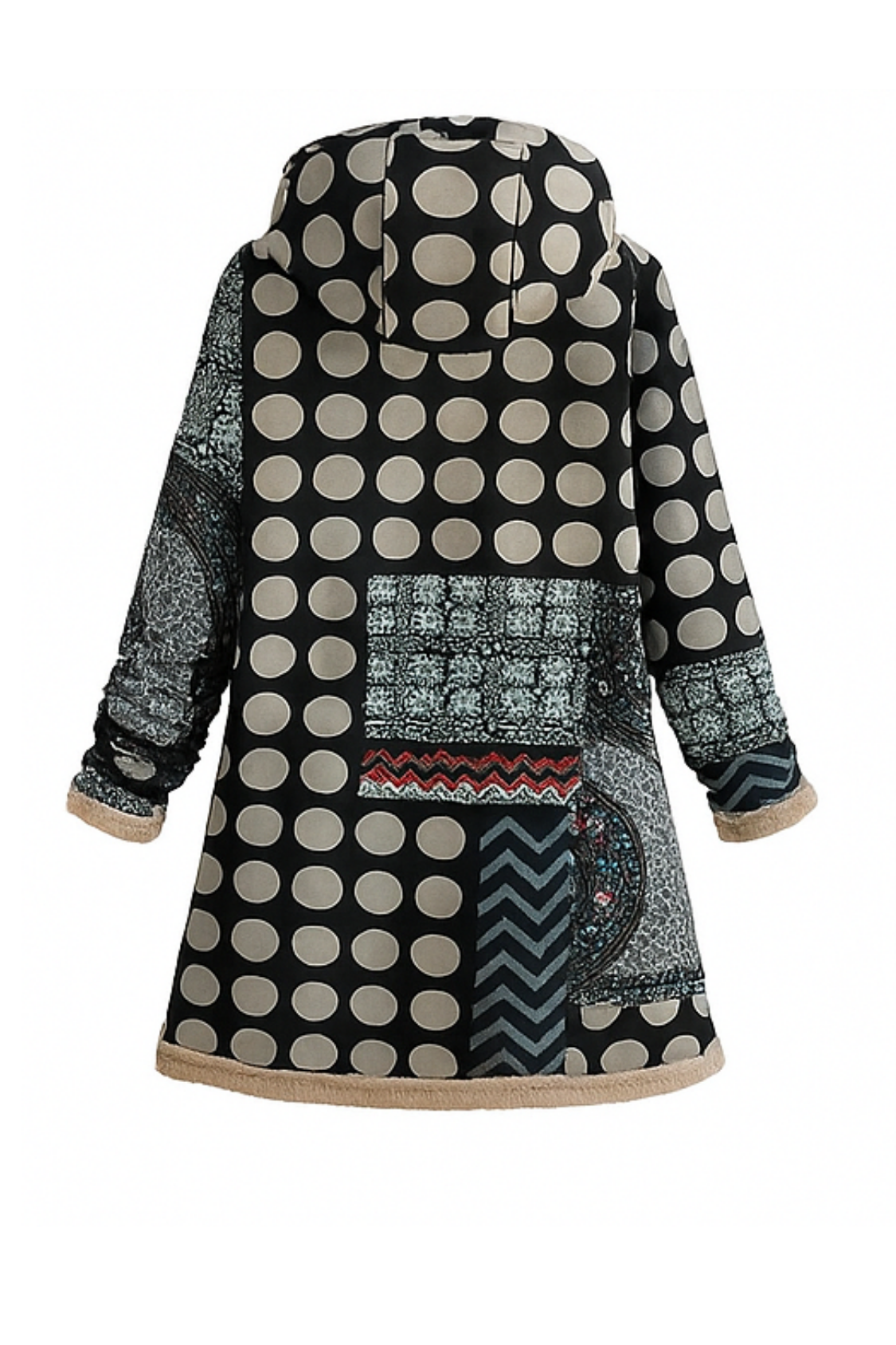 Lamelia Jacke mit Fleecefutter - Schwarz