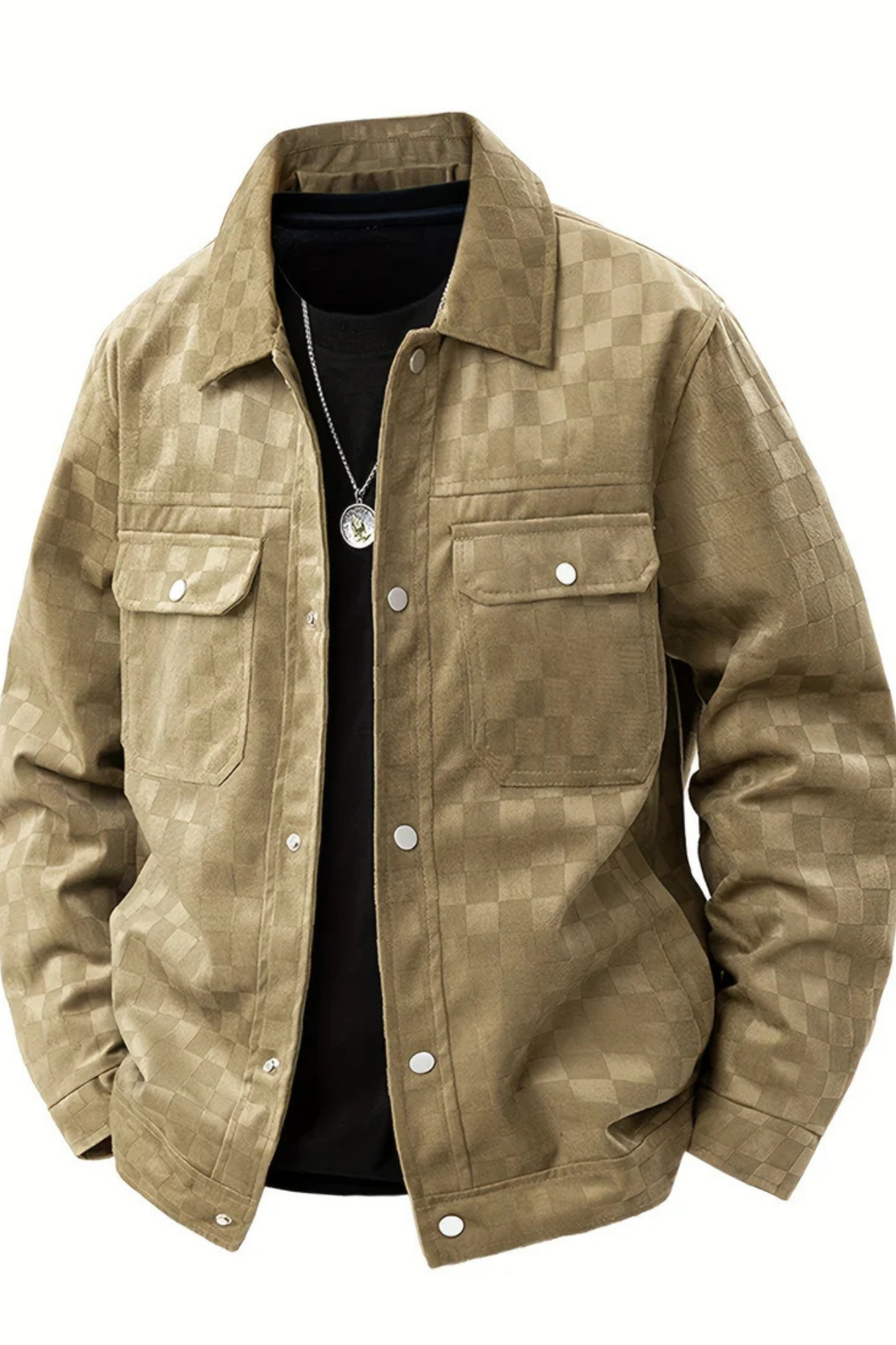 Nico | Checkered Velours-Wildlederjacke