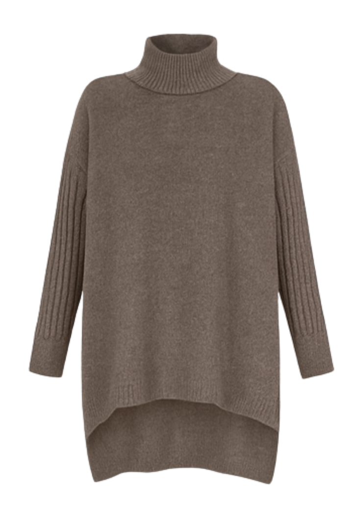 Bridgette | Langer Rollkragenpullover