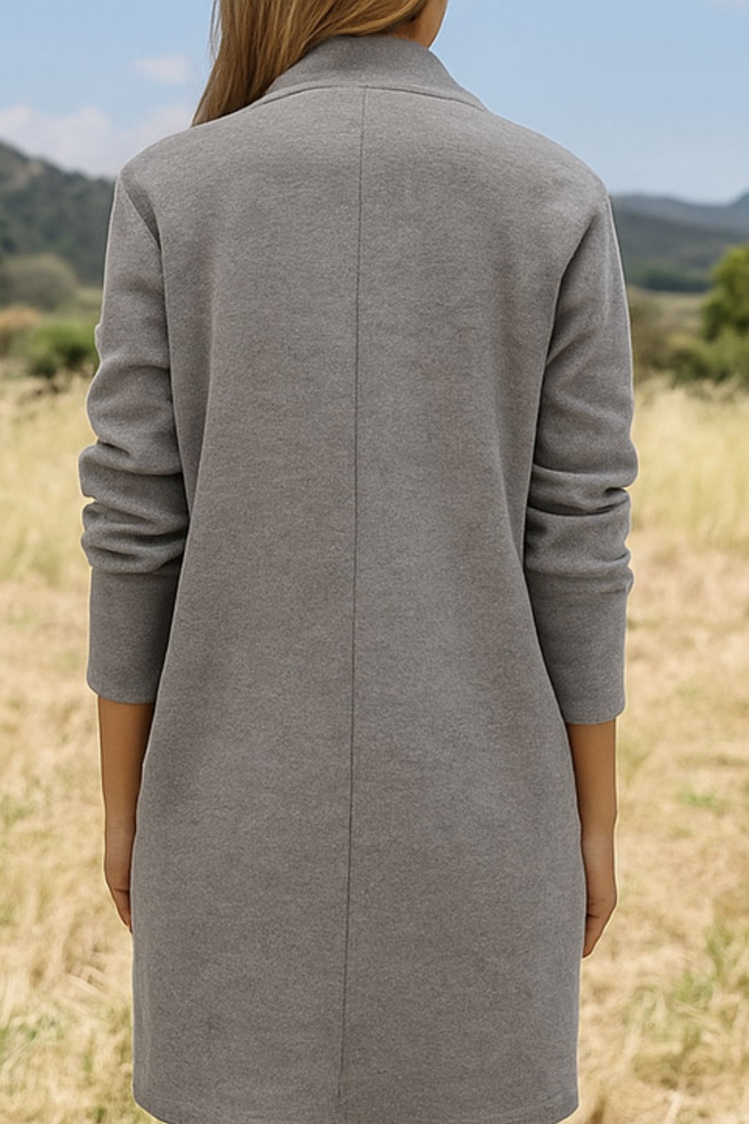 Nisha Langer Cardigan - Grau