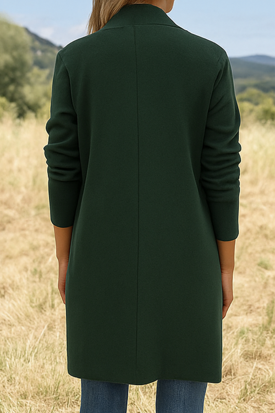 Nisha Long Cardigan Green