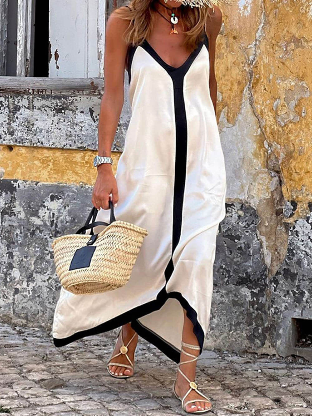 Maxine – Weiches Ärmelloses Maxikleid