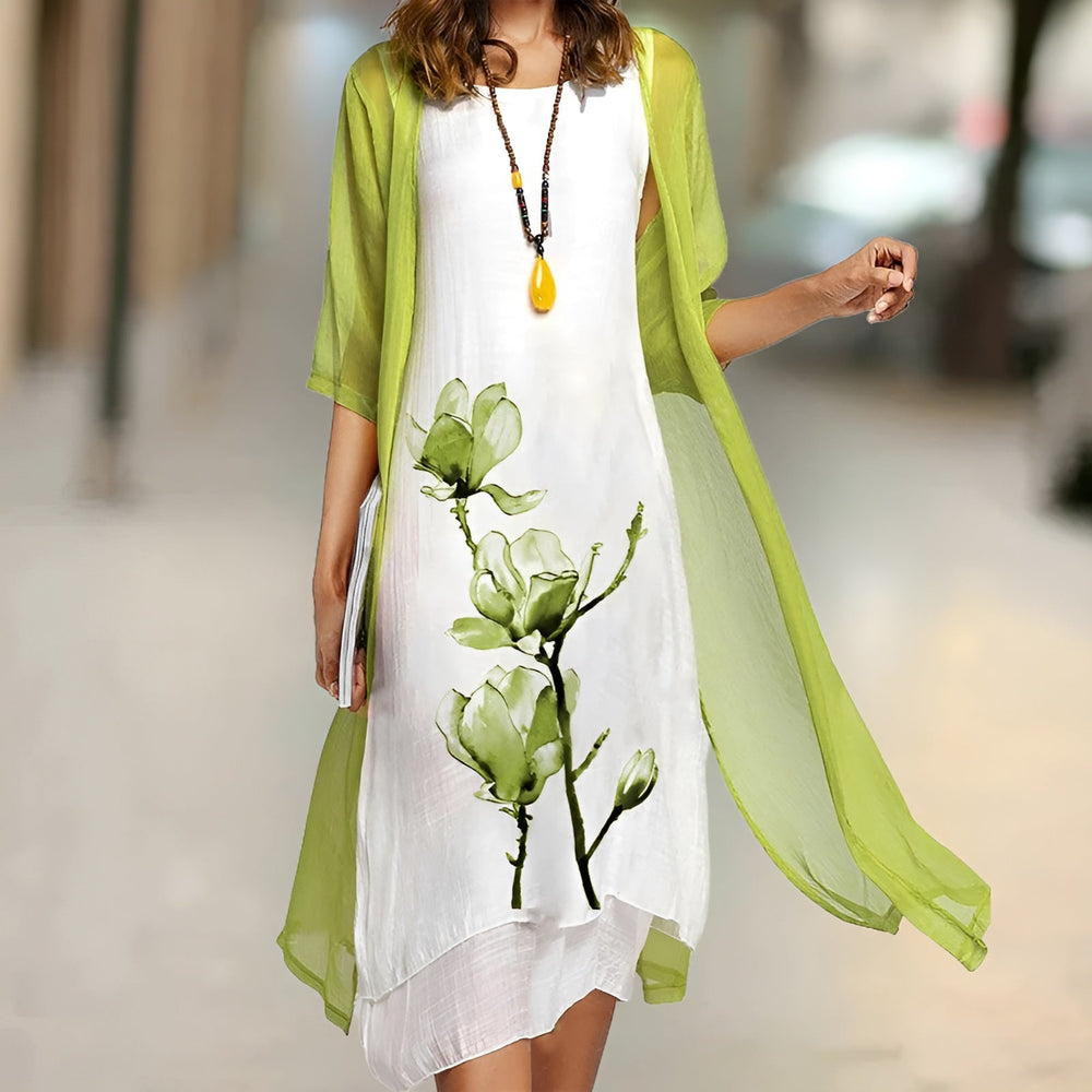 Nova | Elegantes Kleid & Cardigan Set