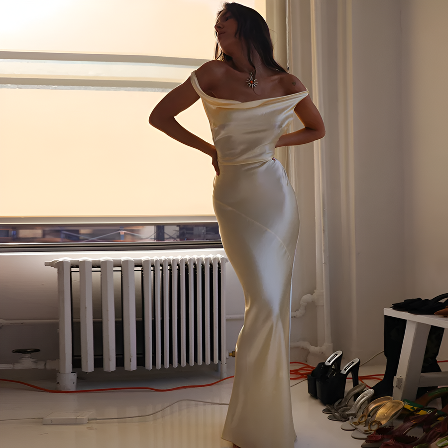 Off-Shoulder Maxi Dress