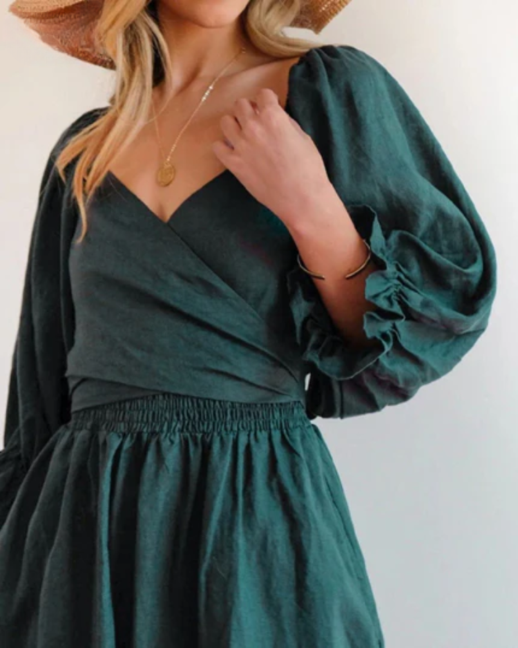 Diana | Kleid mit Rüschenärmeln