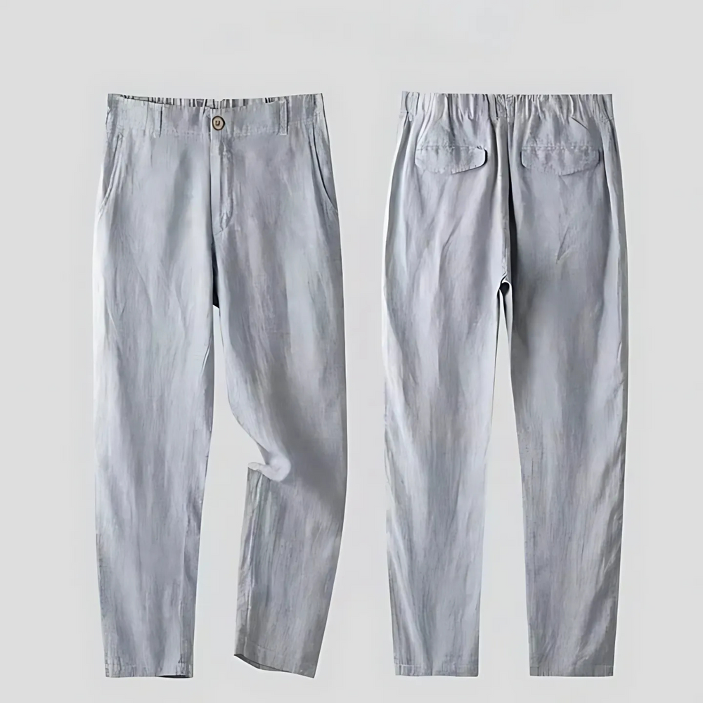 Zephyr Elegantes Leinen-Set für Herren | Grau