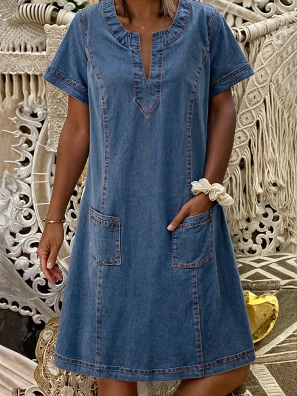 Sofia weiches Denim-Kleid