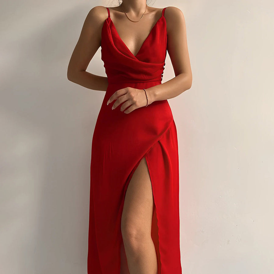 Aina Side-Slit Maxi Dress
