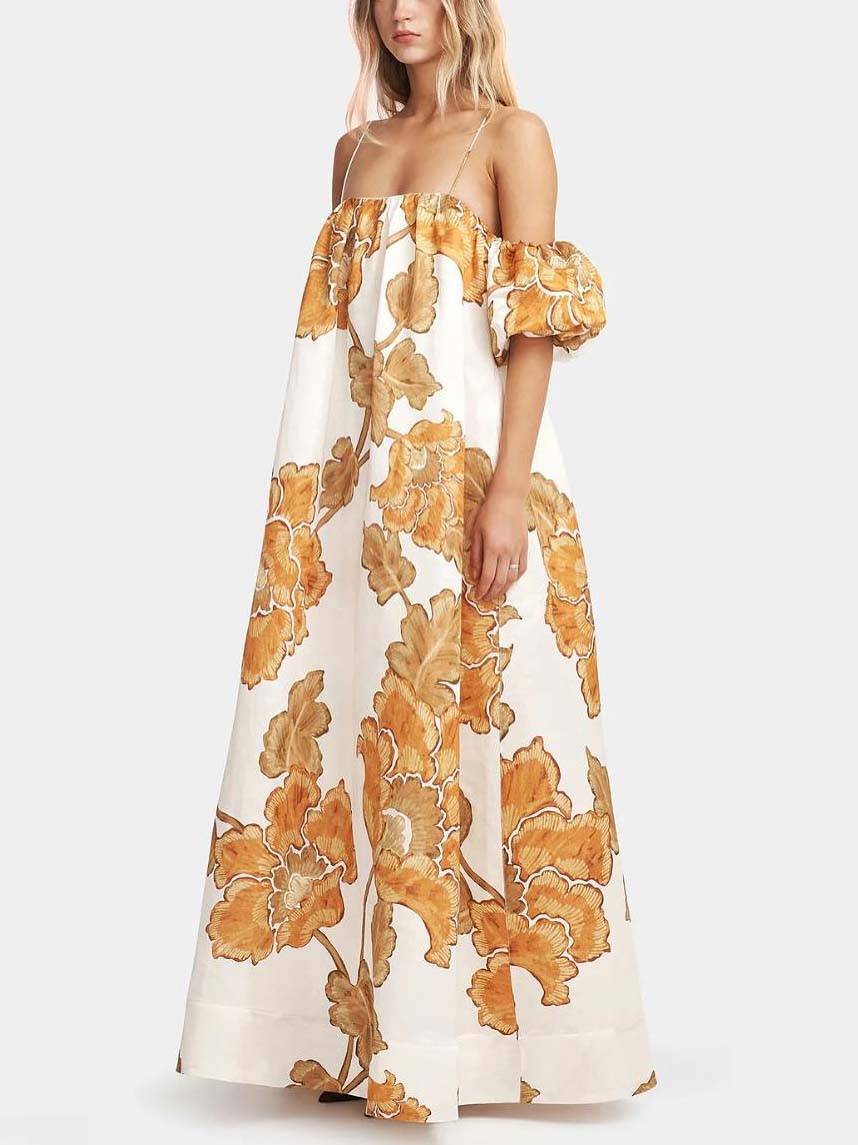 Blumenkleid mit Trägern