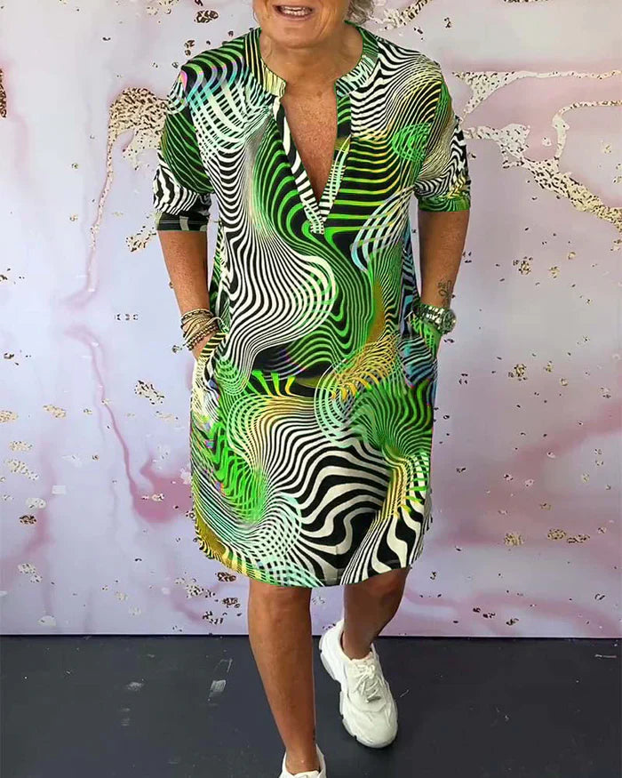 Sanne | Kleid mit buntem Muster