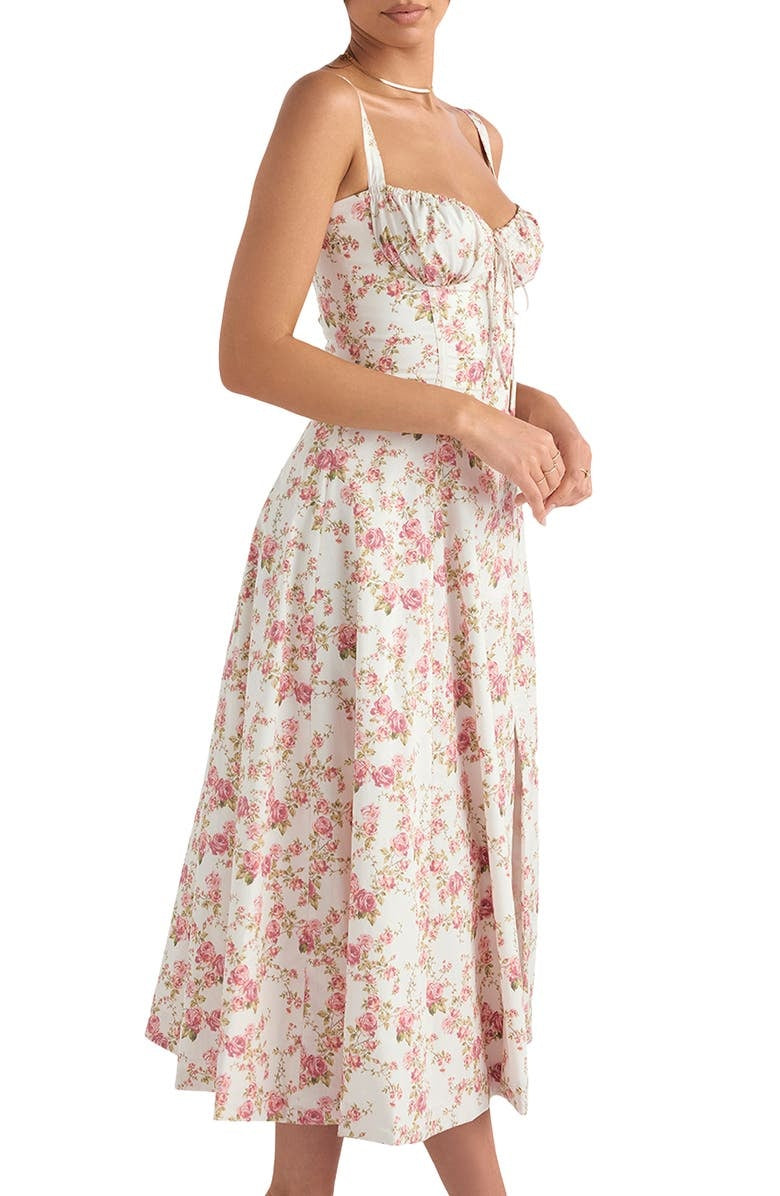 Martha – feminines Bustierkleid mit Blumendekor
