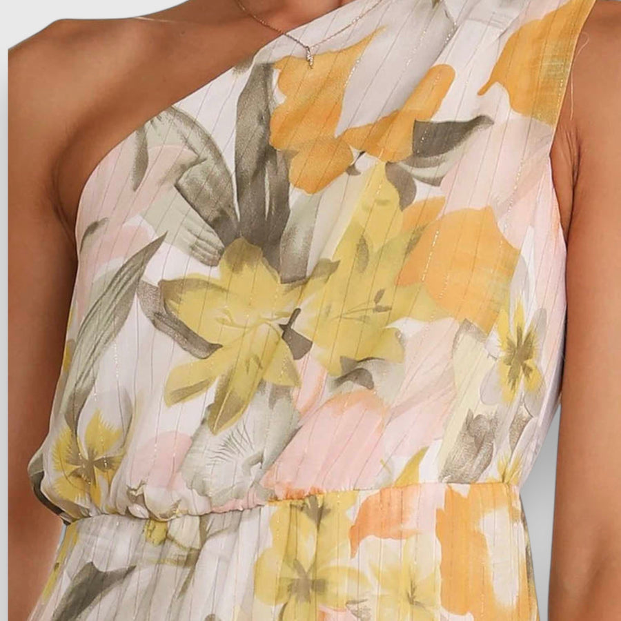Danika Floral Print Flowing A-Line Summer Maxi Dress