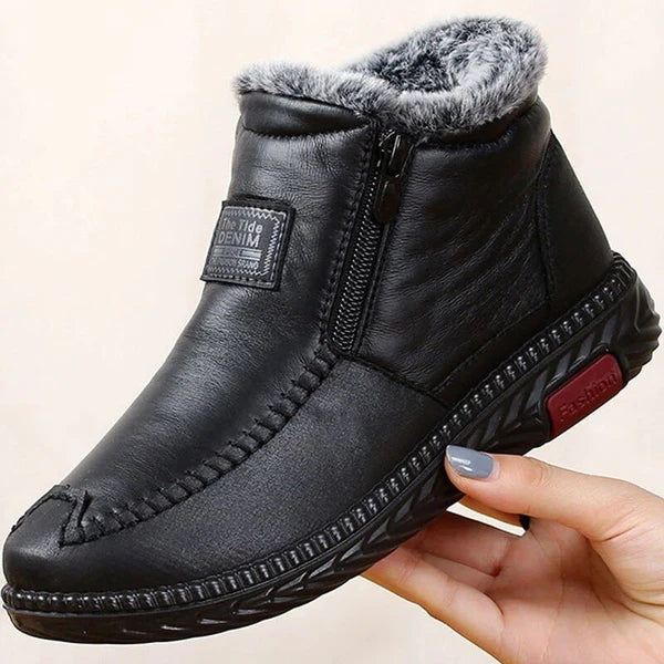 Rustan | Wasserdicht Rutschfest Baumwoll-Leder Stiefelette