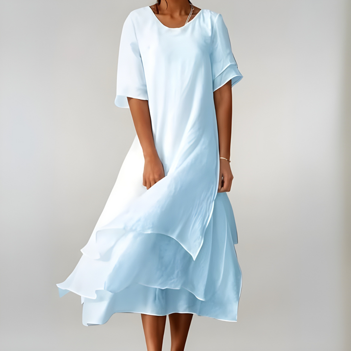 Agnès | Leichtes und elegantes langes Baumwollkleid