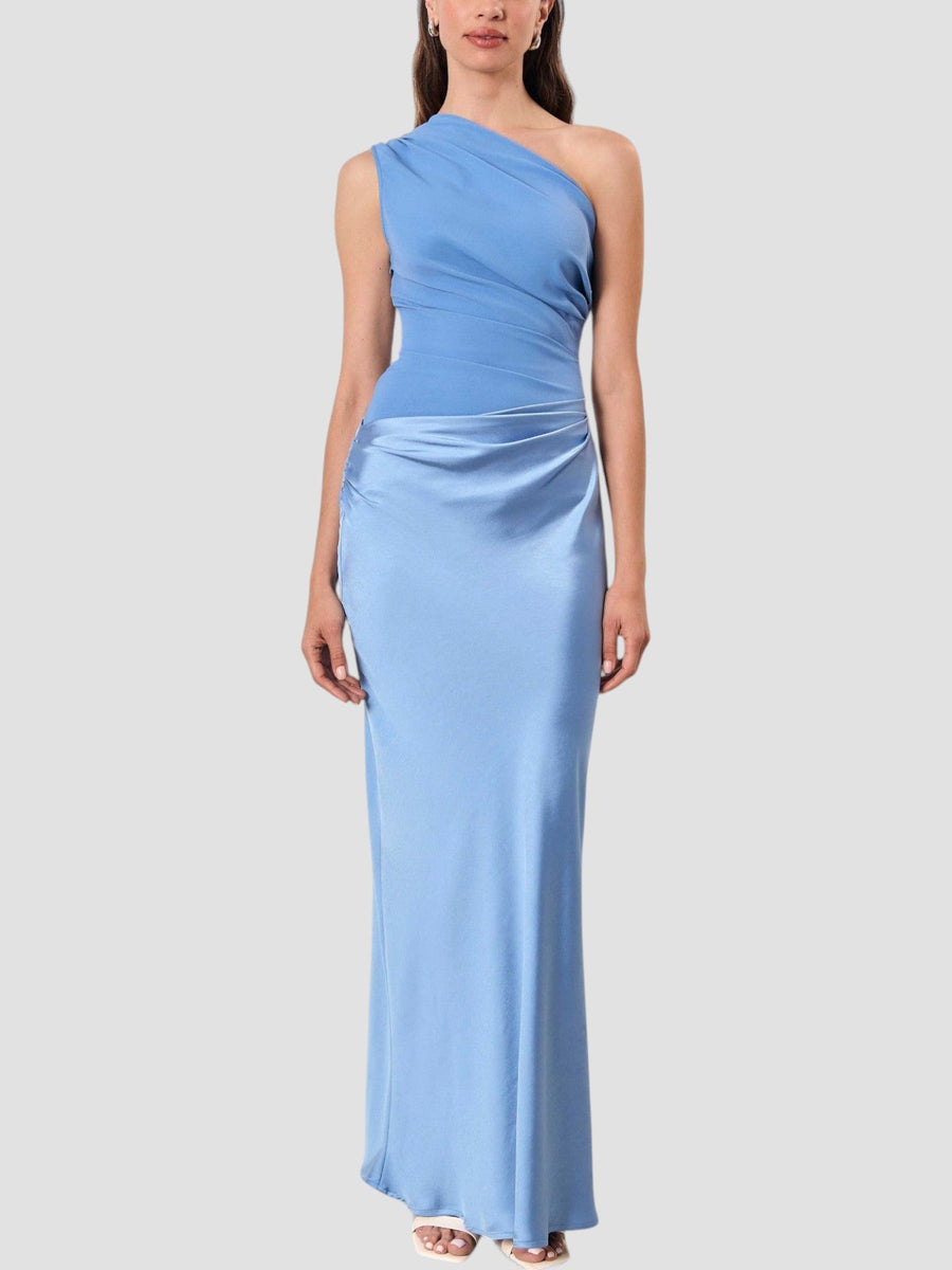 Lolanda Patchwork Pleated Dress