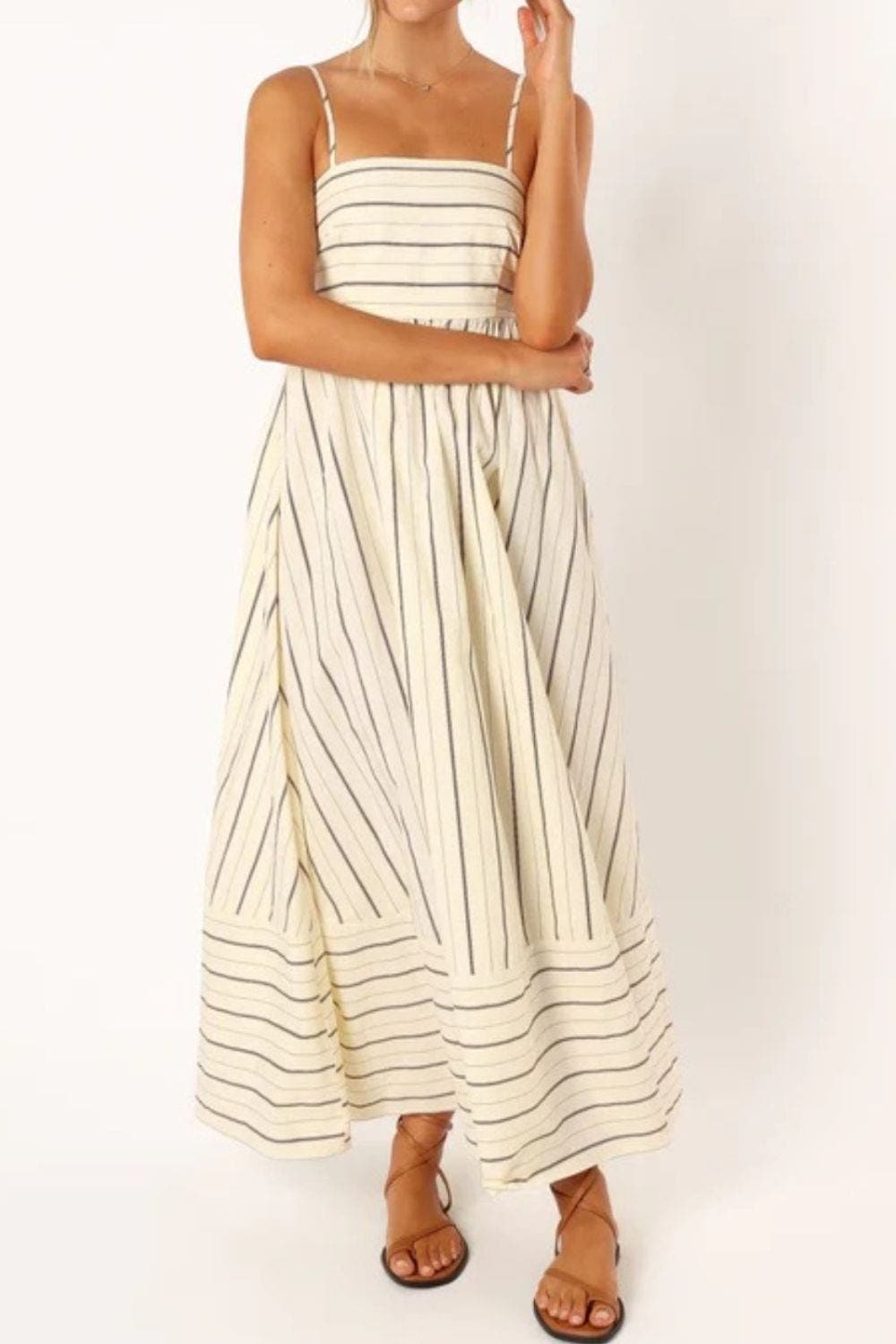 Valli™ | Schulterfreies Maxikleid mit Blumenmuster