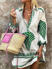 Einzigartiges Bedrucktes Urlaub-Minidress im Schlichten Stil
