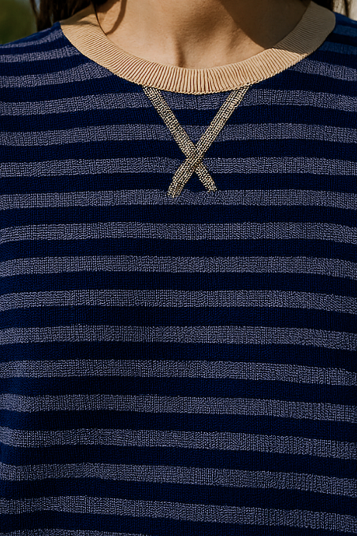 Dahlia | Gestreifter Baumwoll-Pullover