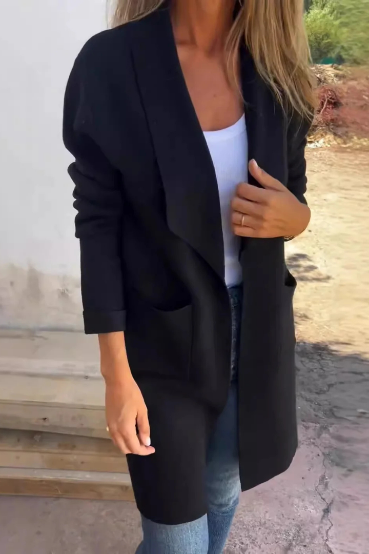 Nisha Langer Cardigan - Schwarz