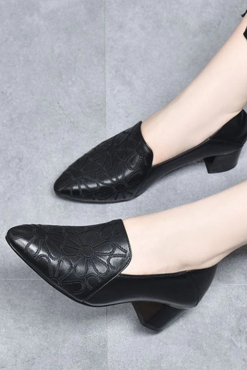 Marlene Pumps aus veganem Leder - Schwarz