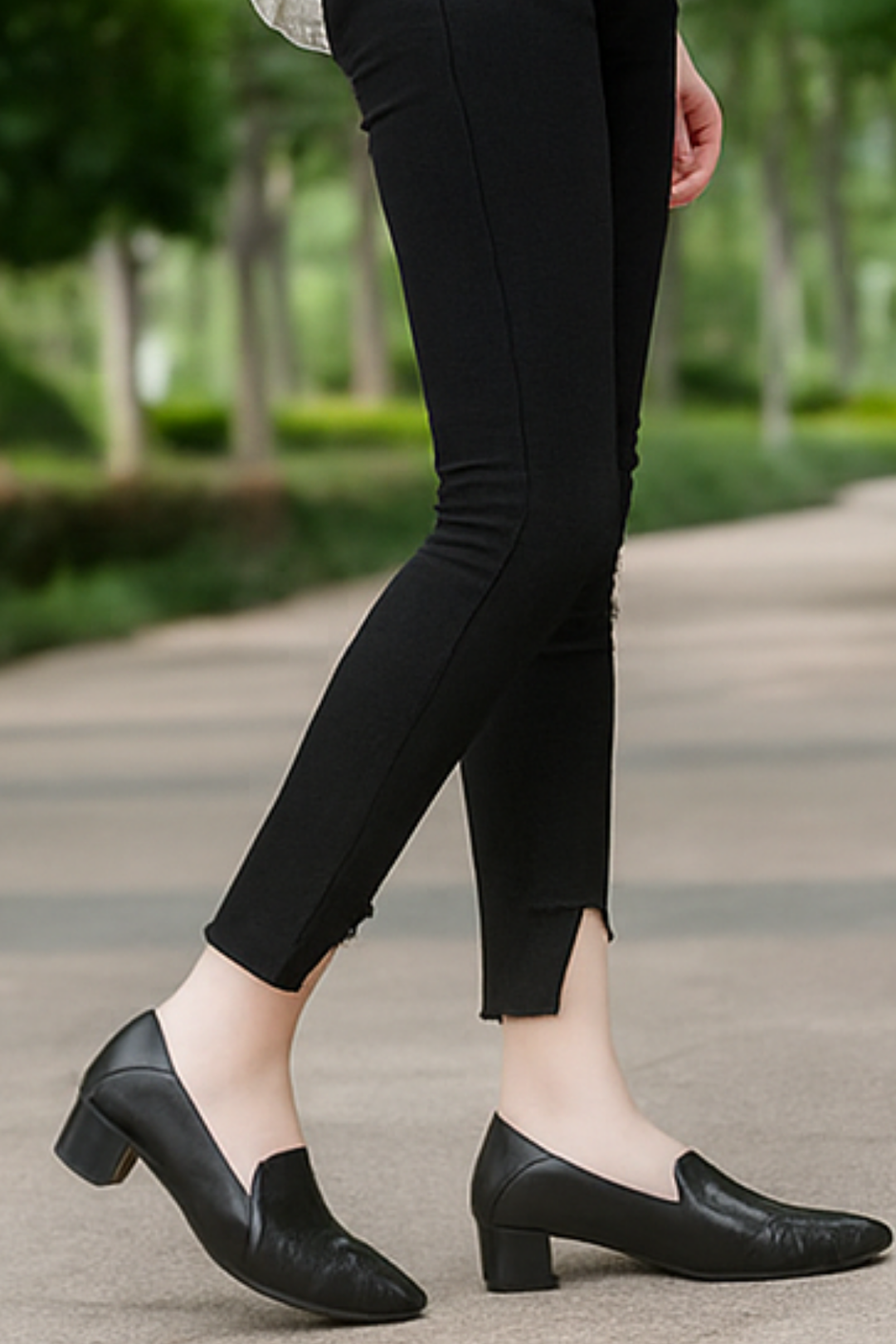 Marlene Pumps aus veganem Leder - Schwarz