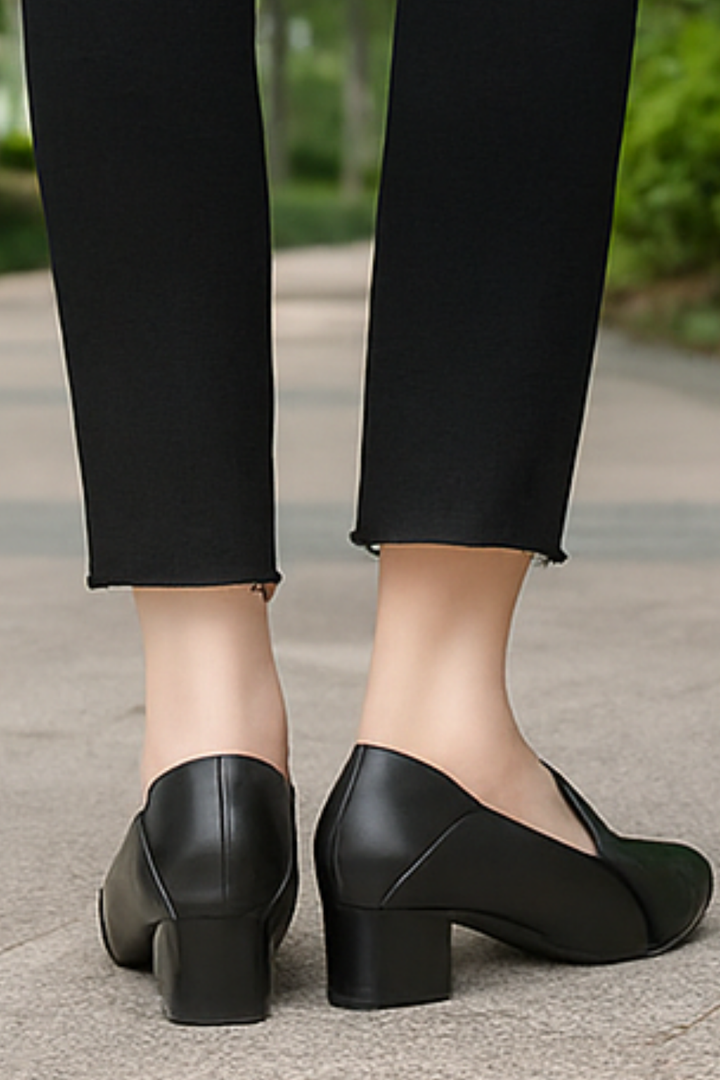 Marlene Pumps aus veganem Leder - Schwarz