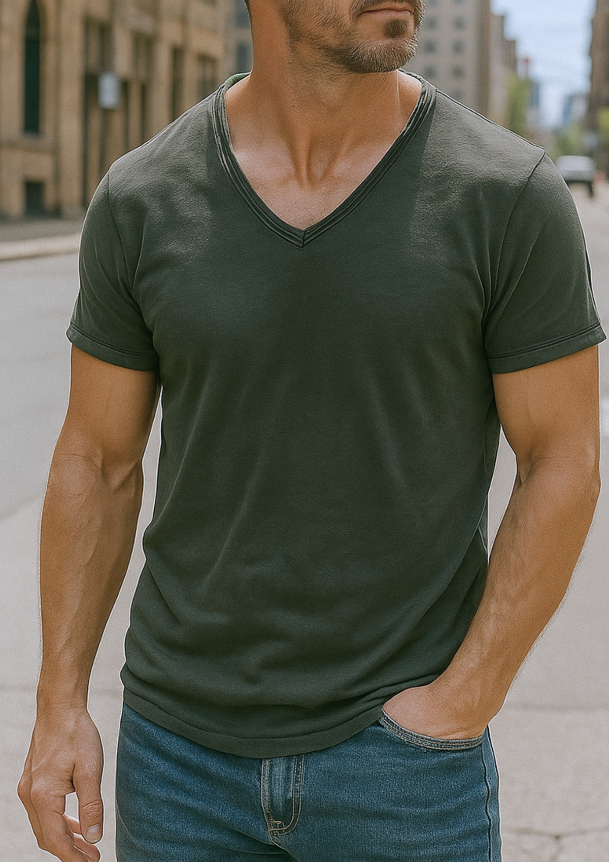 Jadrien Sunspel T-Shirt aus Bio-Baumwolle - Dunkelgrau