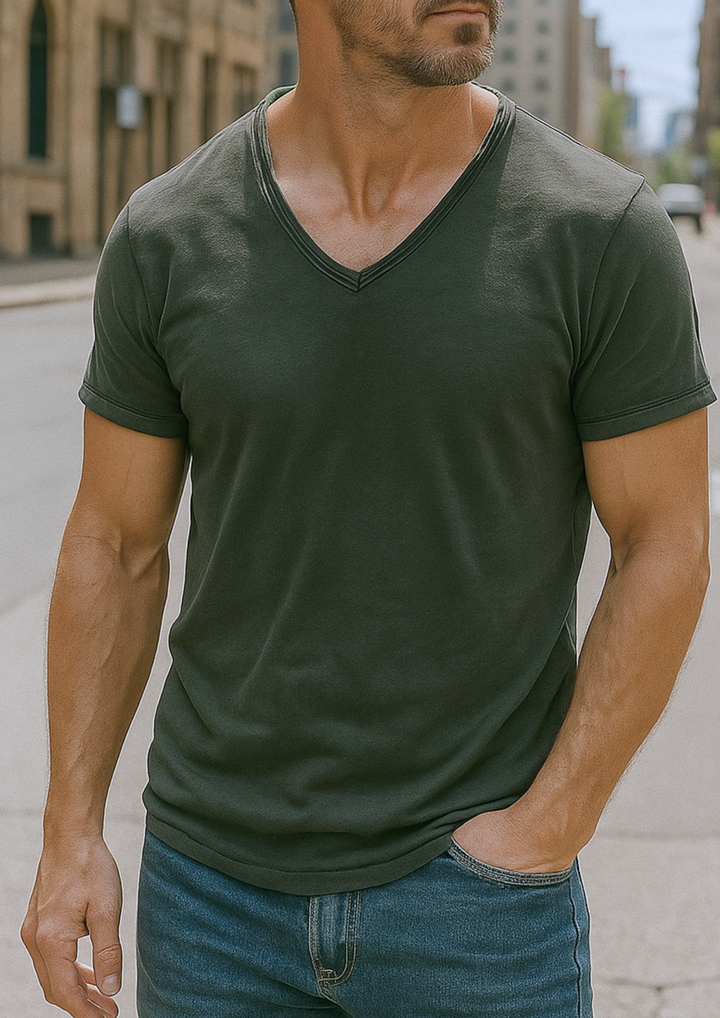 Jadrien Sunspel T-Shirt aus Bio-Baumwolle - Dunkelgrau