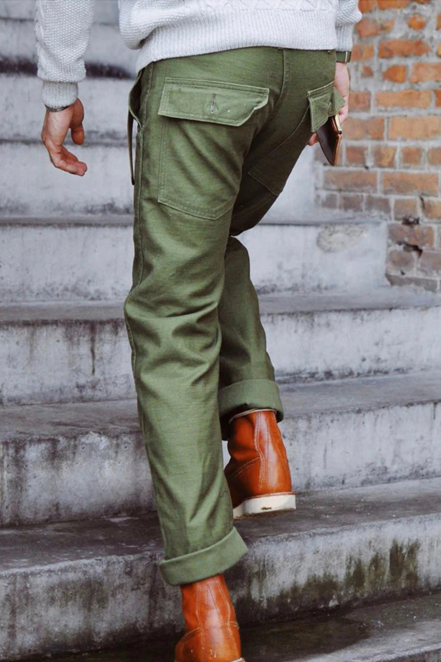 Craig Military-Inspired Straight Pants