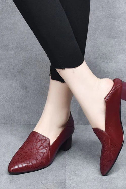 Marlene Pumps aus veganem Leder - Rot