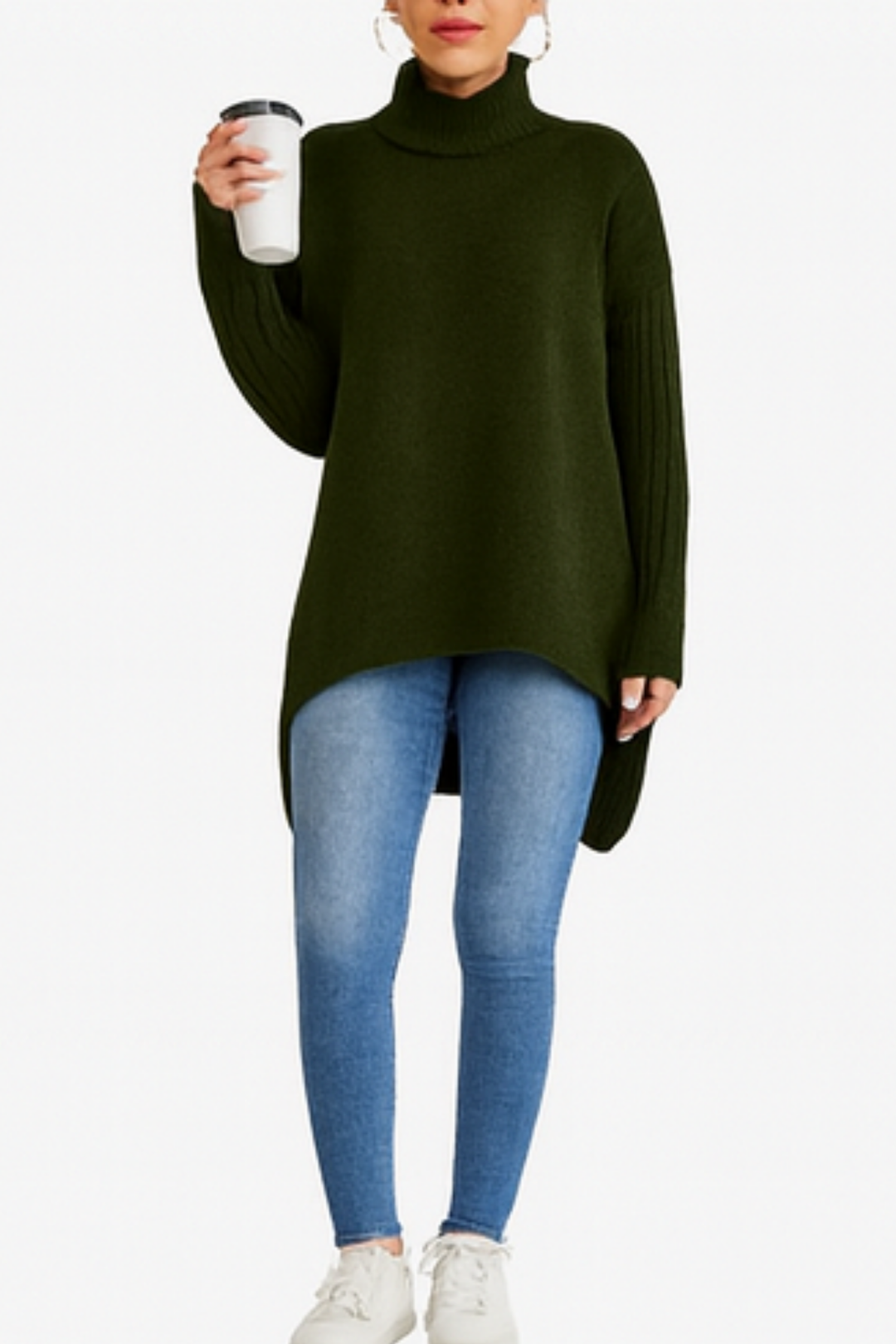 Bridgette | Langer Rollkragenpullover